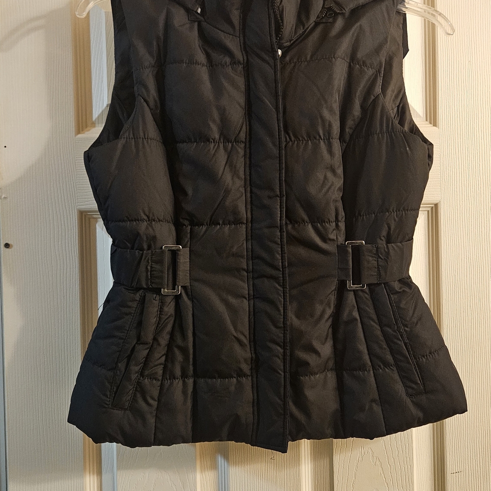 New York & Company Black Quilted Vest